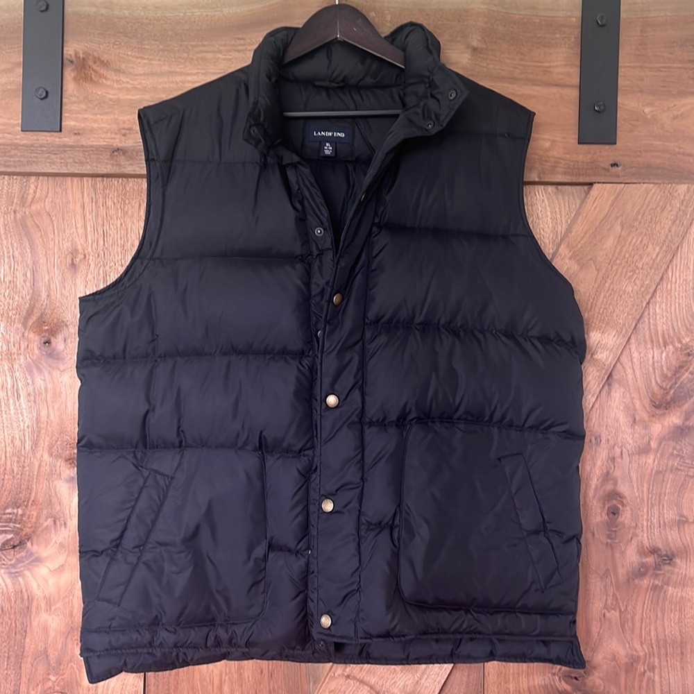 Men’s puffer vest from Lands End.